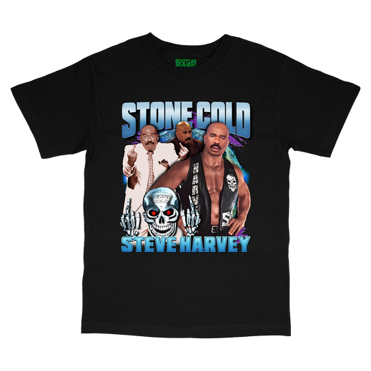 Steve Harvey – “Stone Cold Steve Harvey” – 90s Wrestling Bootleg Design